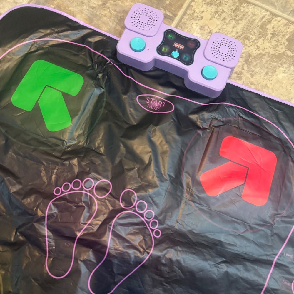 KidzLane Light-Up Dance Mat Bluetooth Wireless Electronic Dance Pad Purple